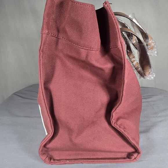 True Religion Tote Bag Red Canvas Buddha World Tour Large Shopper NWT New Tag - Picture 6 of 11